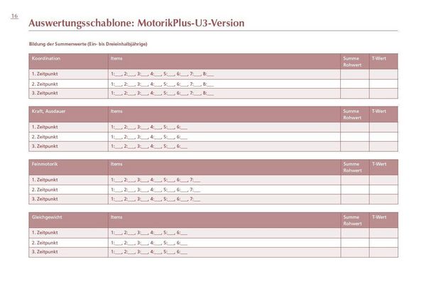 Produktbild: MotorikPlus U3 [10 B&ouml;gen]
