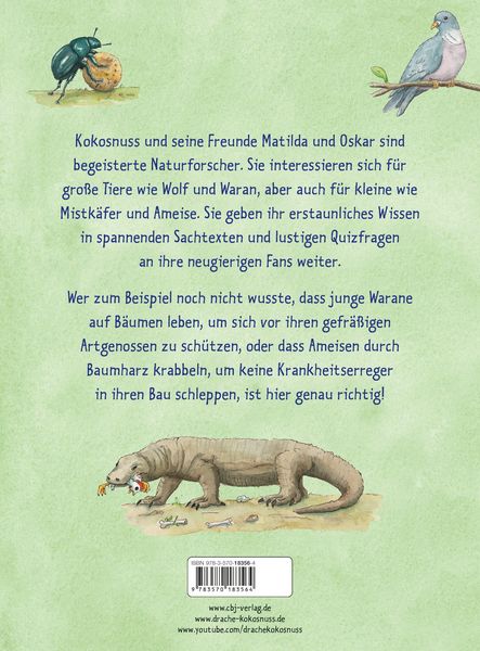 Produktbild: Der kleine Drache Kokosnuss - Quizblock Tiere 2