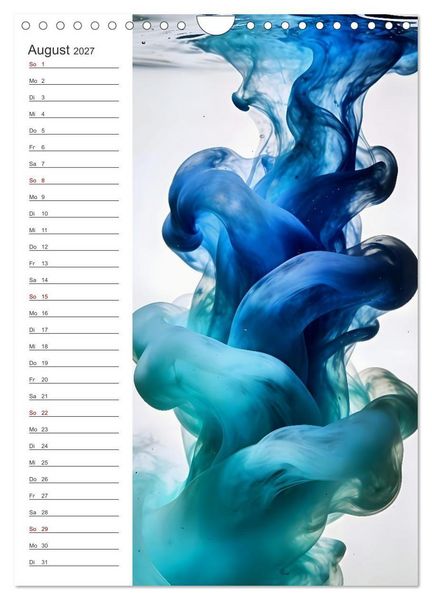 Produktbild: Quiet Fluids - Fluid Art Farben zwischen Wasser und Licht (Wandkalender 2027 DIN A4 hoch), CALVENDO Monatskalender