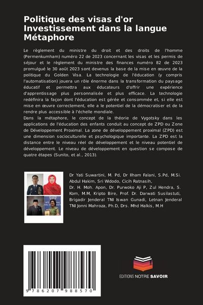 Produktbild: Politique des visas d'or Investissement dans la langue M&eacute;taphore