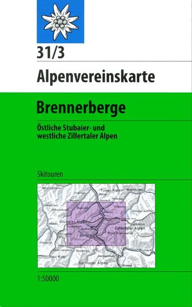 Produktbild: DAV Alpenvereinskarte 31/3 Brennerberge 1 : 50 000 Skitouren