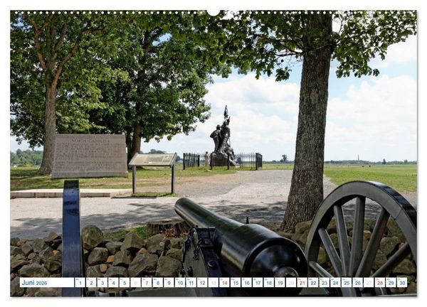 Produktbild: Gettysburg Military Park (hochwertiger Premium Wandkalender 2026 DIN A2 quer), Kunstdruck in Hochglanz