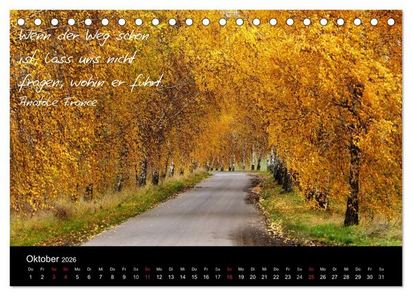 Produktbild: Poetische Wege (Tischkalender 2026 DIN A5 quer), CALVENDO Monatskalender