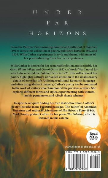 Produktbild: Under Far Horizons - Selected Poetry of Willa Cather