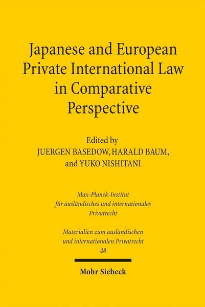 Produktbild: Japanese and European Private International Law in Comparative Perspective