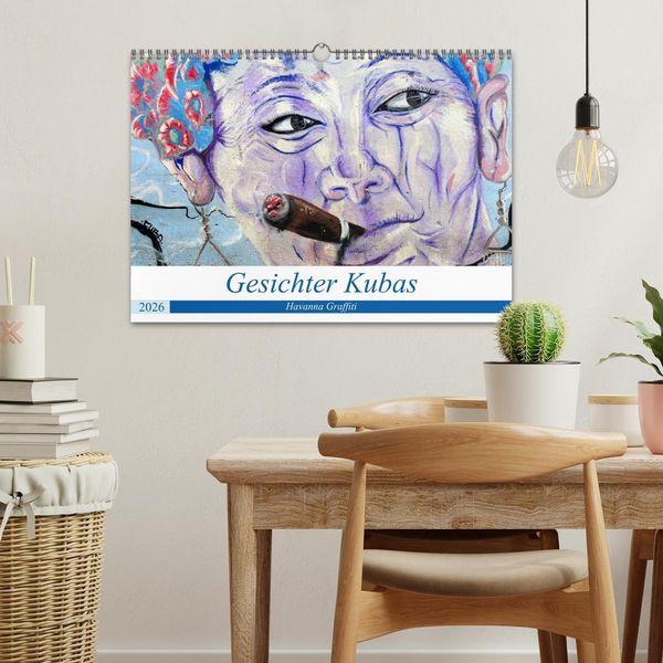 Produktbild: Gesichter Kubas - Havanna Graffiti (Wandkalender 2026 DIN A3 quer), CALVENDO Monatskalender
