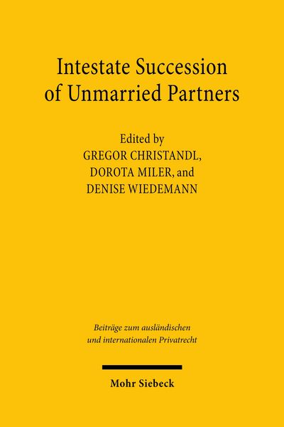 Produktbild: Intestate Succession of Unmarried Partners
