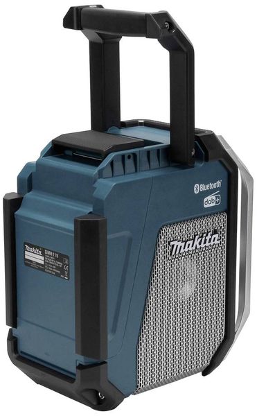 Produktbild: Makita DMR115 Baustellenradio DAB, DAB+ AUX, Bluetooth&reg;, USB spritzwassergesch&uuml;tzt, sto&szlig;fest T&uuml;rkis, Schwarz, Silber