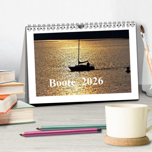 Produktbild: Boote 2026 (Tischkalender 2026 DIN A5 quer), CALVENDO Monatskalender