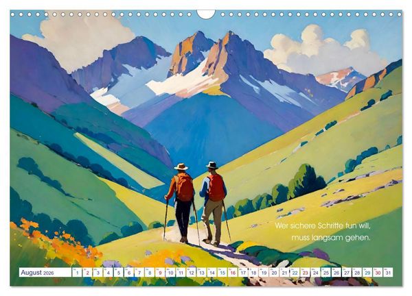 Produktbild: Johann Wolfgang von Goethe. Ber&uuml;hmte Zitate malerisch inszeniert (Wandkalender 2026 DIN A3 quer), CALVENDO Monatskalender