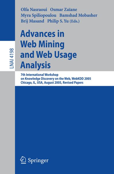 Produktbild: Advances in Web Mining and Web Usage Analysis