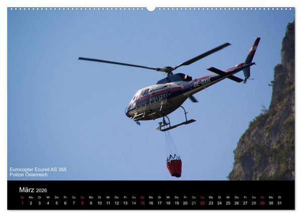 Produktbild: Hubschrauber im Einsatz (hochwertiger Premium Wandkalender 2026 DIN A2 quer), Kunstdruck in Hochglanz