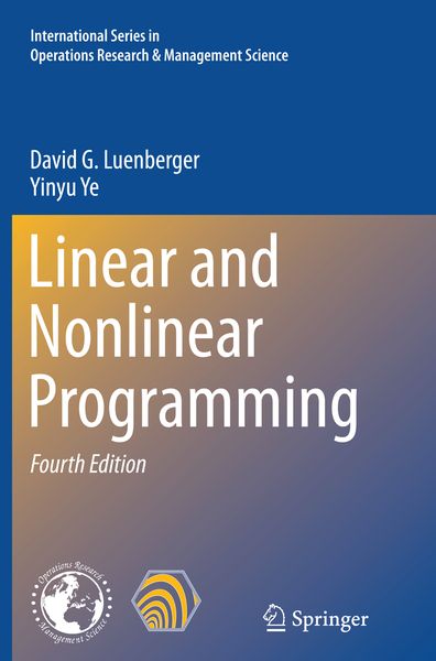 Produktbild: Linear and Nonlinear Programming