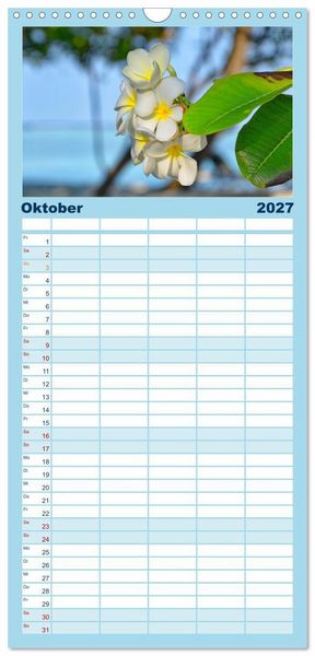 Produktbild: Familienplaner 2027 - Malediven - die Sehnsucht nach dem Paradies mit 5 Spalten (Wandkalender, 21 x 45 cm) CALVENDO