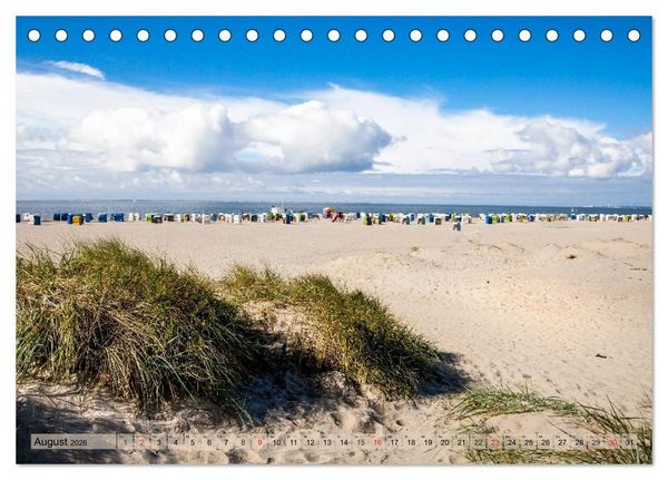 Produktbild: Norddeich Spaziergang vom Hafen bis zum Strand (Tischkalender 2026 DIN A5 quer), CALVENDO Monatskalender