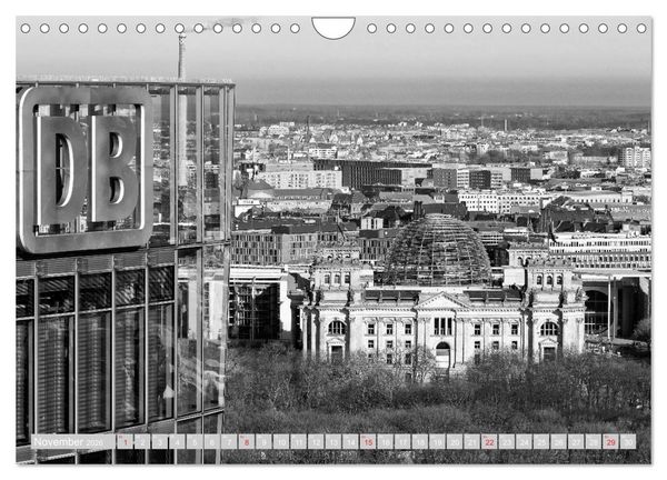 Produktbild: Berliner Ansichten in Schwarz und Wei&szlig; (Wandkalender 2026 DIN A4 quer), CALVENDO Monatskalender