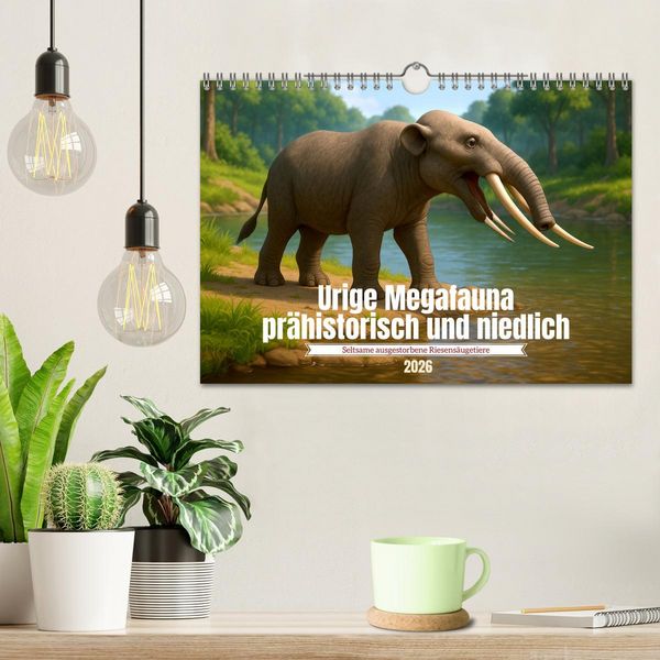 Produktbild: Urige Megafauna pr&auml;historisch und niedlich (Wandkalender 2026 DIN A4 quer), CALVENDO Monatskalender