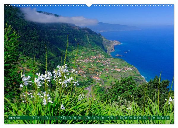 Produktbild: Madeira Blumeninsel im Atlantik (hochwertiger Premium Wandkalender 2026 DIN A2 quer), Kunstdruck in Hochglanz