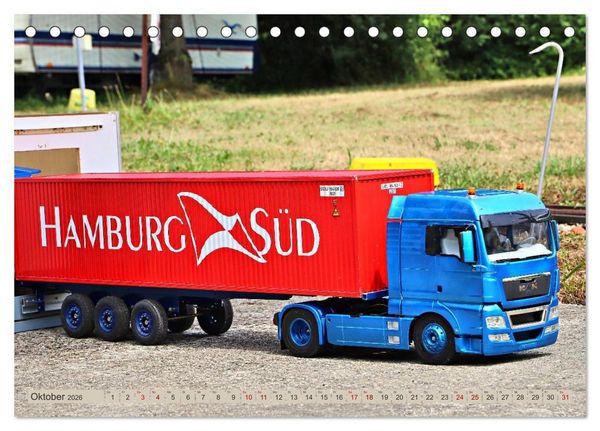 Produktbild: LKW Modelle beim Dampfmodellbautreffen in Bisingen (Tischkalender 2026 DIN A5 quer), CALVENDO Monatskalender