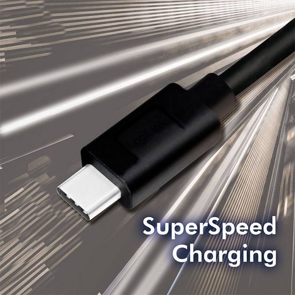 Produktbild: LogiLink USB-Kabel USB 3.2 Gen1 USB-A Stecker, USB-C&reg; Stecker 1.50m CU0169