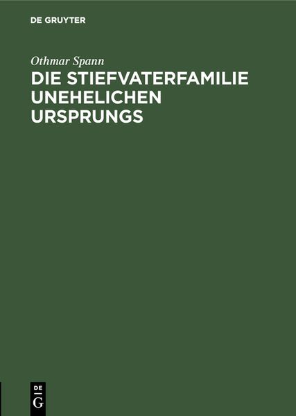 Produktbild: Die Stiefvaterfamilie unehelichen Ursprungs