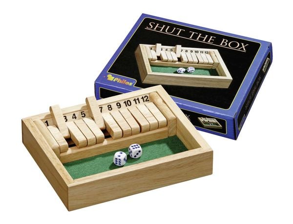 Shut The Box, 12er, klein, Reisespiel, 100%