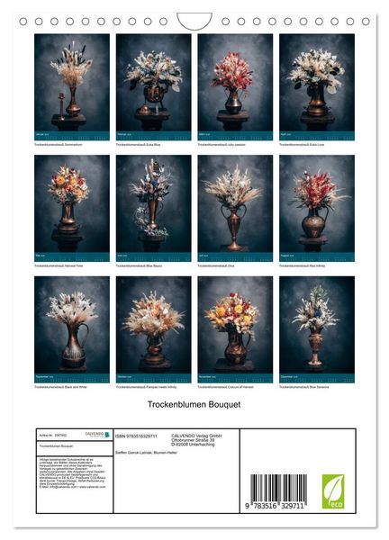 Produktbild: Trockenblumen Bouquet (Wandkalender 2026 DIN A4 hoch), CALVENDO Monatskalender