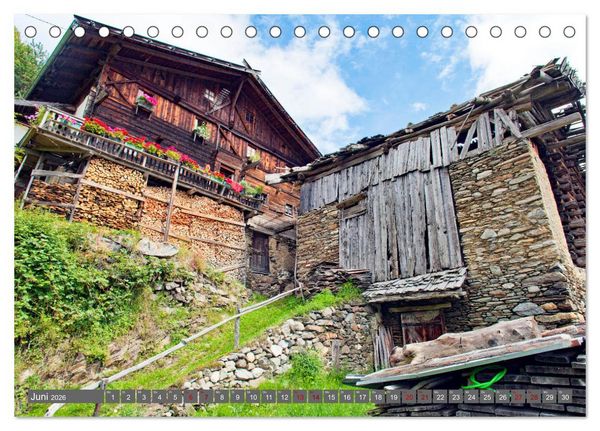 Produktbild: Ultental Wundersch&ouml;ne alte Bauernh&auml;user (Tischkalender 2026 DIN A5 quer), CALVENDO Monatskalender