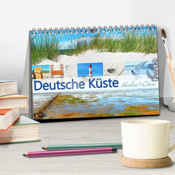 Produktbild: Deutsche K&uuml;ste - Nordsee und Ostsee (Tischkalender 2026 DIN A5 quer), CALVENDO Monatskalender