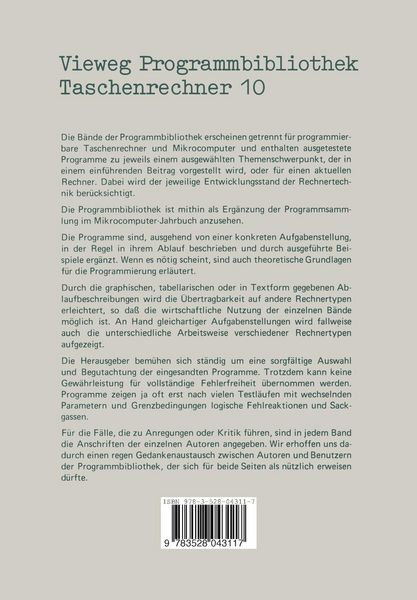 Produktbild: Allgemeine Anwendungen (TI-59, HP-41 C, FX-602 P)
