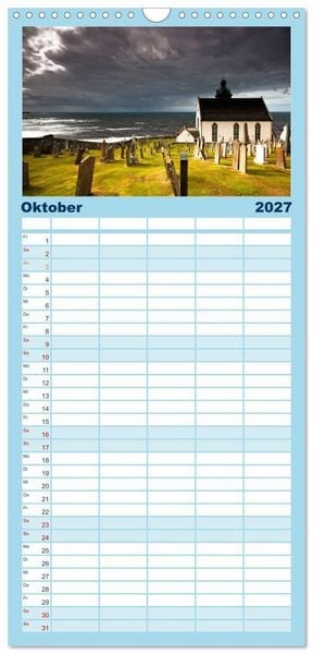 Produktbild: Familienplaner 2027 - Schottland - Wildes Land im Norden mit 5 Spalten (Wandkalender, 21 x 45 cm) CALVENDO