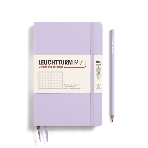 Produktbild: LEUCHTTURM1917 Notizbuch Paperback (B6+), Hardcover, 219 nummerierte Seiten, Lilac, Dotted