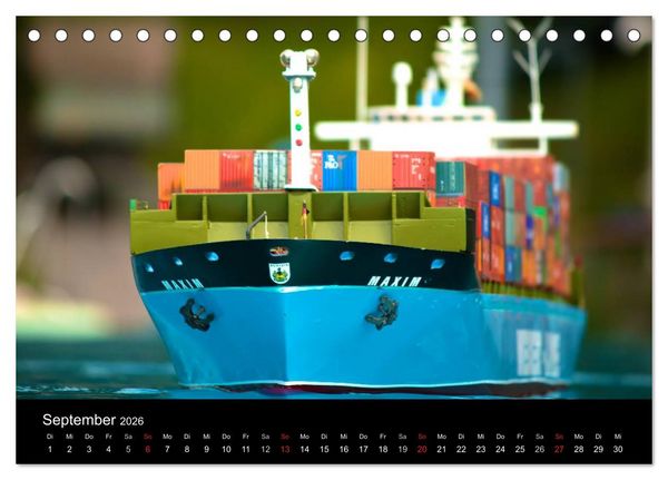 Produktbild: Modellboote in ihrem Element (Tischkalender 2026 DIN A5 quer), CALVENDO Monatskalender