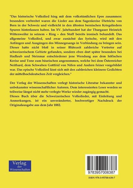 Produktbild: Schweizerische Volkslieder