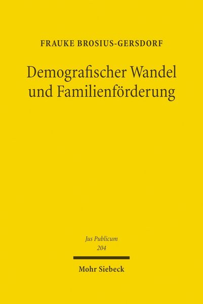 Produktbild: Demografischer Wandel und Familienf&ouml;rderung