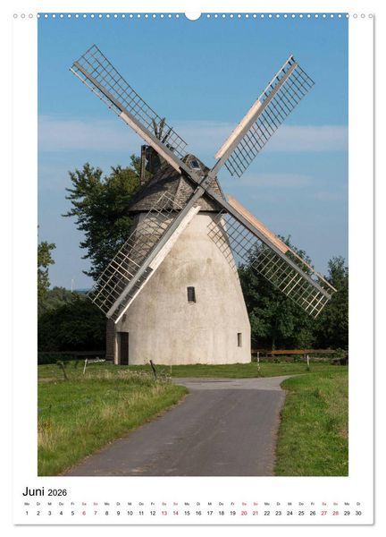Produktbild: Historische Windm&uuml;hlen in Minden-L&uuml;bbecke (hochwertiger Premium Wandkalender 2026 DIN A2 hoch), Kunstdruck in Hochglanz