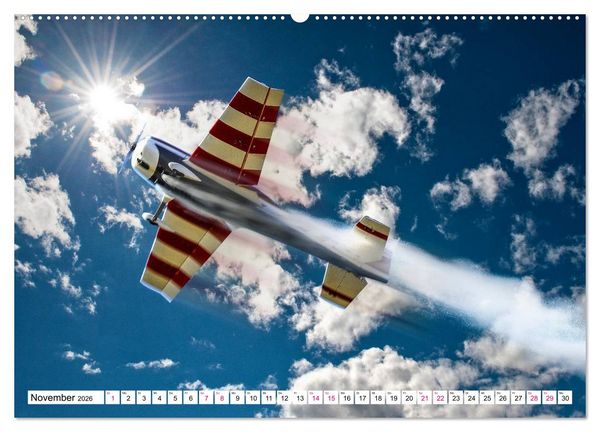 Produktbild: Modellflug in Szene gesetzt (hochwertiger Premium Wandkalender 2026 DIN A2 quer), Kunstdruck in Hochglanz