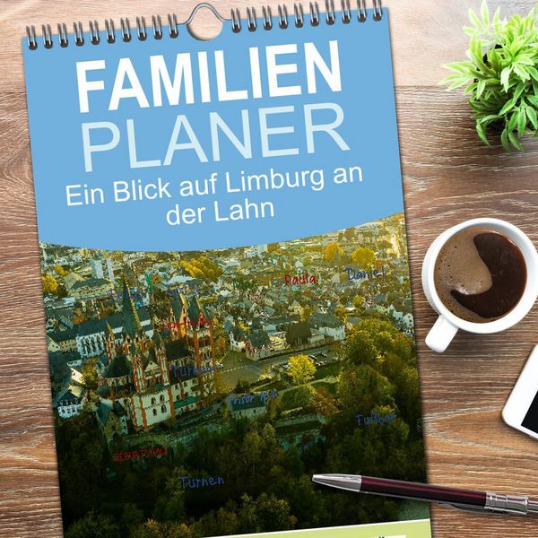 Produktbild: Familienplaner 2026 - Ein Blick auf Limburg an der Lahn mit 5 Spalten (Wandkalender, 21 x 45 cm) CALVENDO