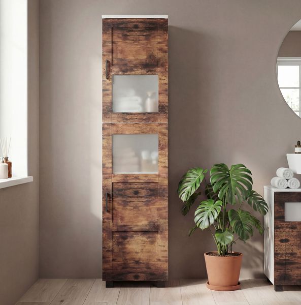 Produktbild: Holz Badm&ouml;bel Badschrank Hochschrank Nilari