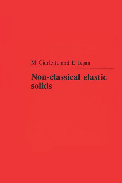 Produktbild: Non-Classical Elastic Solids