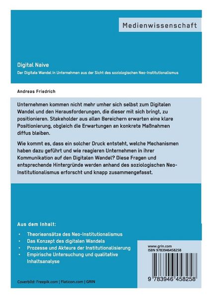Produktbild: Digital Naive. Der Digitale Wandel in Unternehmen aus der Sicht des soziologischen Neo-Institutionalismus