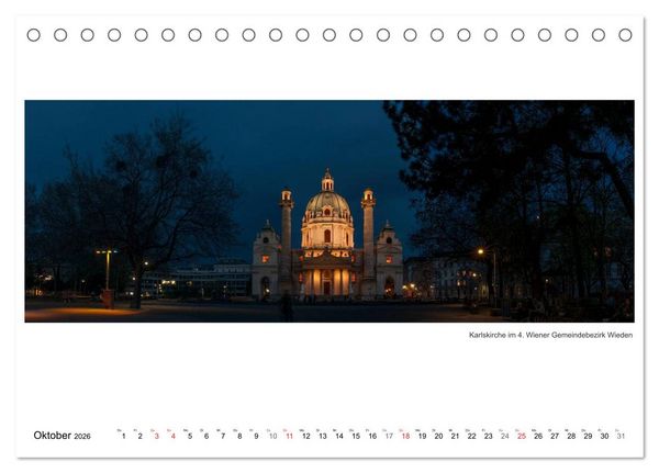 Produktbild: Wien Panoramen (Tischkalender 2026 DIN A5 quer), CALVENDO Monatskalender