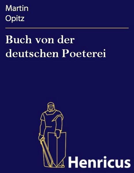 Produktbild: Buch von der deutschen Poeterei