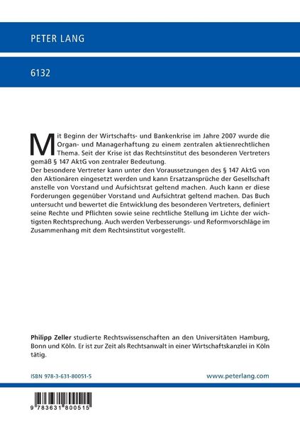 Produktbild: Der besondere Vertreter in der Aktiengesellschaft