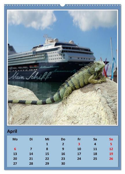 Produktbild: Karibik - Eindr&uuml;cke einer Kreuzfahrt (hochwertiger Premium Wandkalender 2026 DIN A2 hoch), Kunstdruck in Hochglanz