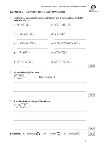 Produktbild: Fit in Test und Klassenarbeit &ndash; Mathematik 9./10. Klasse Gymnasium