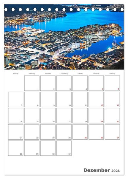 Produktbild: Die K&uuml;ste Norwegens - Terminplaner (Tischkalender 2026 DIN A5 hoch), CALVENDO Monatskalender