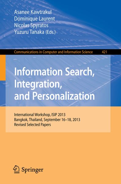 Produktbild: Information Search, Integration, and Personalization