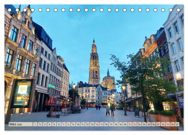 Produktbild: Antwerpen - Faszinierende Gro&szlig;stadt (Tischkalender 2026 DIN A5 quer), CALVENDO Monatskalender