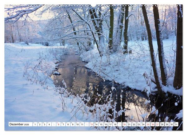 Produktbild: B&auml;che, Fl&uuml;sse, Seen - Wasser in der Eifel (Wandkalender 2026 DIN A2 quer), CALVENDO Monatskalender